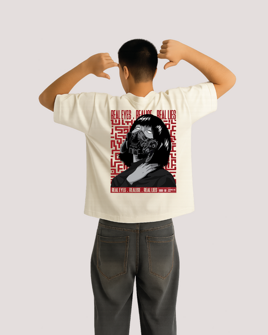 Real Eyes Off-White Oversized Tee
