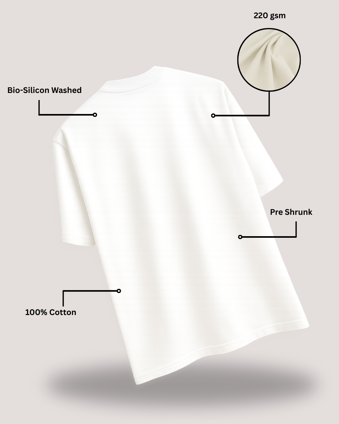 Real Eyes Off-White Oversized Tee