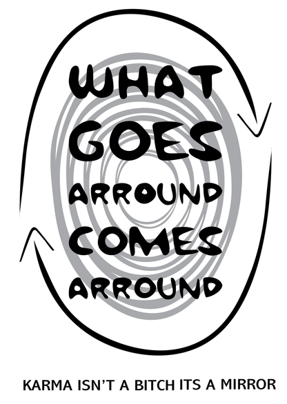 Karma Off-White Oversized Tee