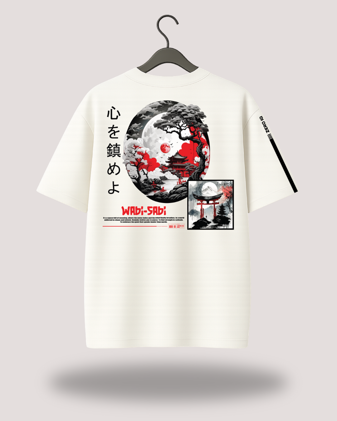 Wabi-Sabi Off-White Oversized Tee