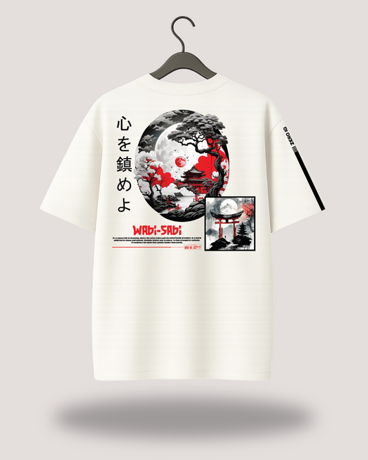 Wabi-Sabi Off-White Oversized Tee