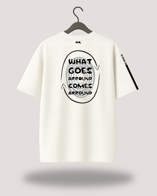 Karma Off-White Oversized Tee