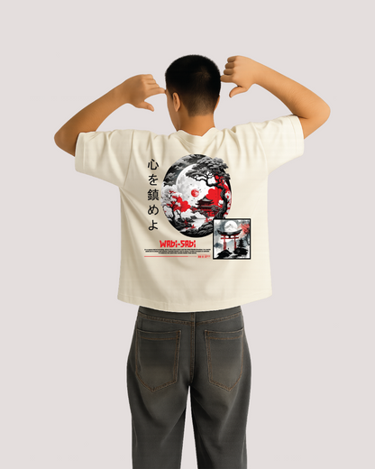 Wabi-Sabi Off-White Oversized Tee