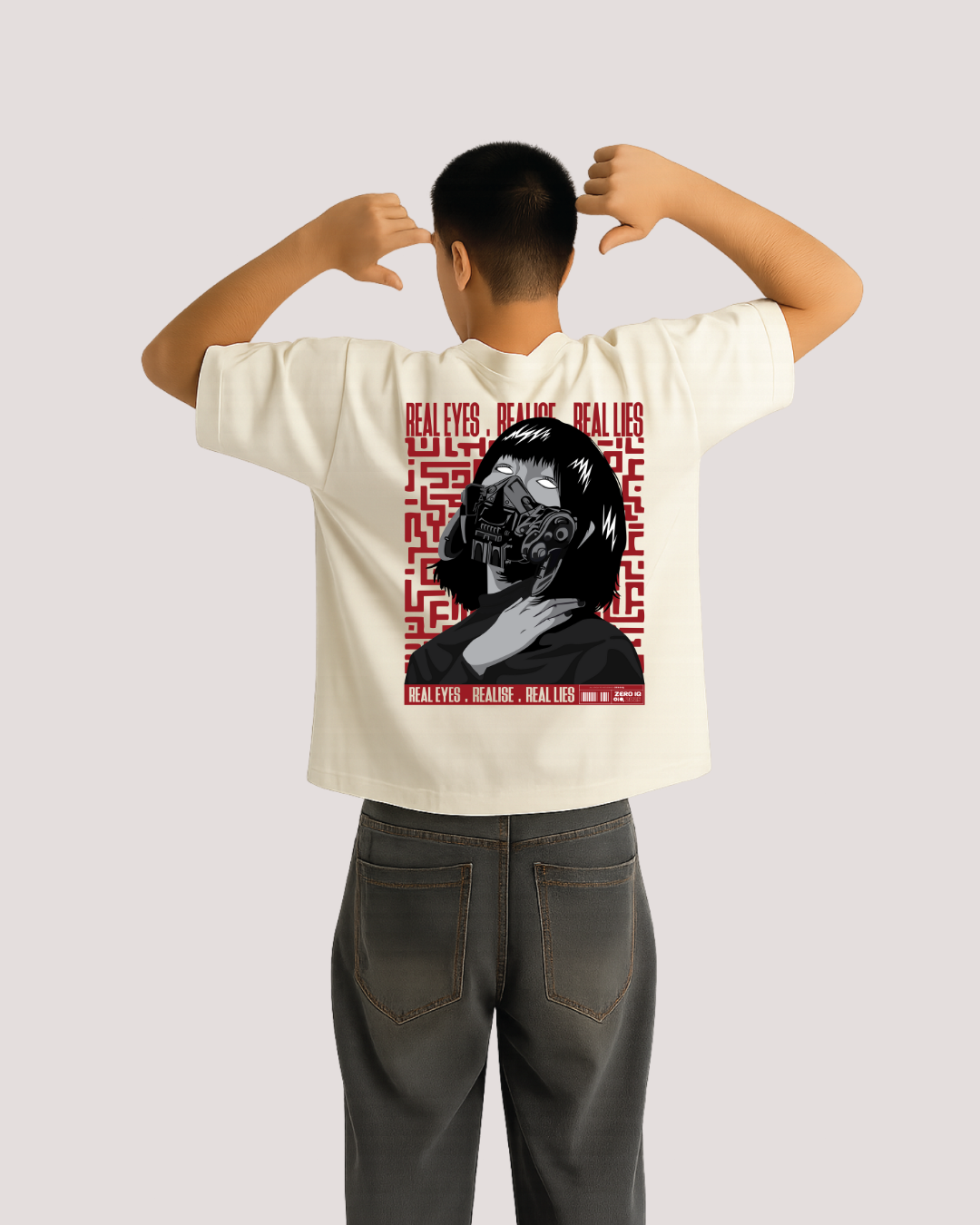 Real Eyes Off-White Oversized Tee