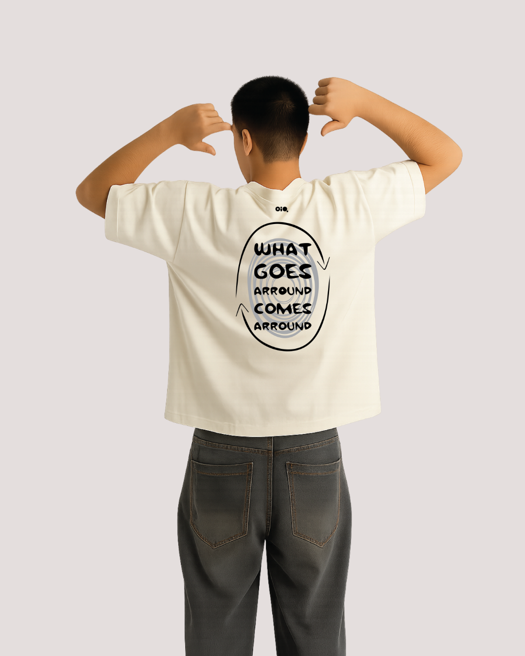 Karma Off-White Oversized Tee
