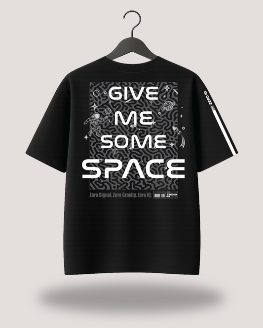 Give Me Some Space Black Oversized Tee
