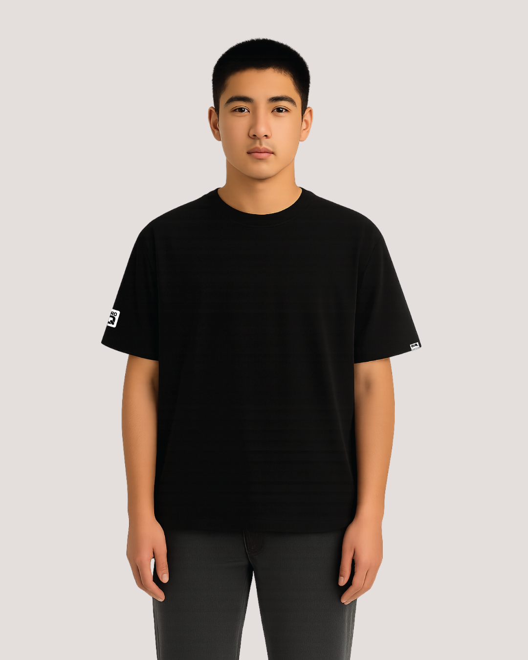 BLACK Blank Oversized Tee
