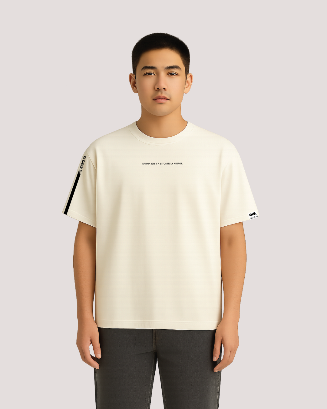 Karma Off-White Oversized Tee