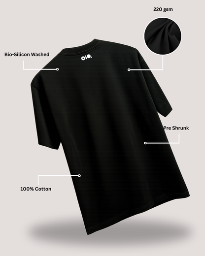 BLACK Blank Oversized Tee